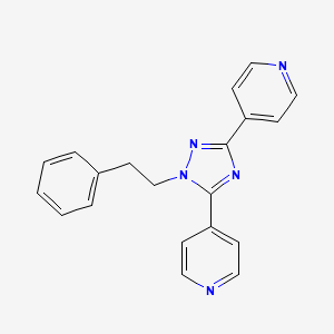 4,4'-[1-(2-Phenylethyl)-1H-1,2,4-triazole-3,5-diyl]dipyridine