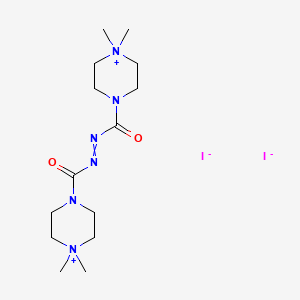 4,4'-(Diazenediyldicarbonyl)bis(1,1-dimethylpiperazin-1-ium) diiodide