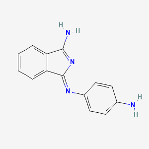 molecular formula C14H12N4 B14631768 (1Z)-1-[(4-Aminophenyl)imino]-1H-isoindol-3-amine CAS No. 54636-80-5