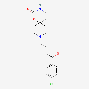 molecular formula C18H23ClN2O3 B14631783 1-Oxa-3,9-diazaspiro(5.5)undecan-2-one, 9-(3-(p-chlorobenzoyl)propyl)- CAS No. 54981-19-0