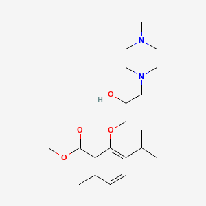 Methyl 3-(2-hydroxy-3-(4-methyl-1-piperazinyl)propoxy)-p-cymene-2-carboxylate