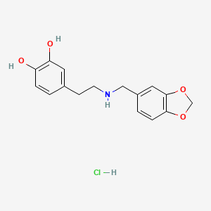 1,2-Benzenediol, 4-(2-((1,3-benzodioxol-5-ylmethyl)amino)ethyl)-, hydrochloride