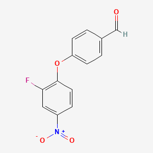 molecular formula C13H8FNO4 B1463197 4-(2-Fluoro-4-nitrophenoxy)-benzaldehyde CAS No. 875700-55-3