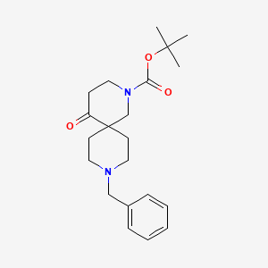 molecular formula C21H30N2O3 B1463198 Tert-butyl 9-benzyl-5-oxo-2,9-diazaspiro[5.5]undecane-2-carboxylate CAS No. 1159982-58-7