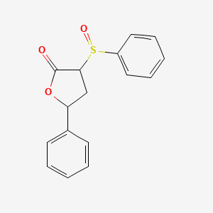 3-(Benzenesulfinyl)-5-phenyloxolan-2-one