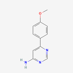 molecular formula C11H11N3O B1463201 6-(4-Methoxyphenyl)pyrimidin-4-amine CAS No. 791524-73-7