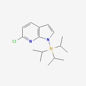 B1463202 1H-Pyrrolo[2,3-B]pyridine, 6-chloro-1-[tris(1-methylethyl)silyl]- CAS No. 956407-32-2