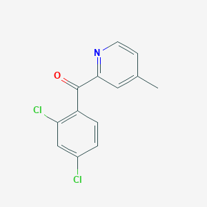 molecular formula C13H9Cl2NO B1463207 2-(2,4-Dichlorobenzoyl)-4-methylpyridine CAS No. 1187170-79-1