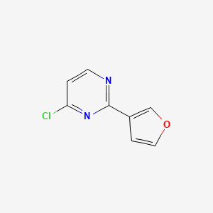 molecular formula C8H5ClN2O B1463212 4-Chloro-2-(furan-3-yl)pyrimidine CAS No. 1260803-07-3