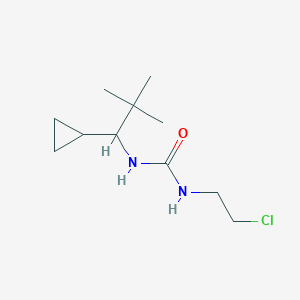 molecular formula C11H21ClN2O B14632152 N-(2-Chloroethyl)-N'-(1-cyclopropyl-2,2-dimethylpropyl)urea CAS No. 54187-42-7