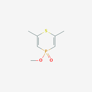 molecular formula C7H11O2PS B14632169 4-Methoxy-2,6-dimethyl-4H-1,4lambda~5~-thiaphosphinin-4-one CAS No. 57044-91-4