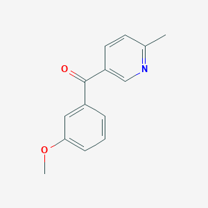 B1463217 5-(3-Methoxybenzoyl)-2-methylpyridine CAS No. 1187163-89-8