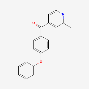 molecular formula C19H15NO2 B1463219 2-Methyl-4-(4-phenoxybenzoyl)pyridine CAS No. 1187170-29-1