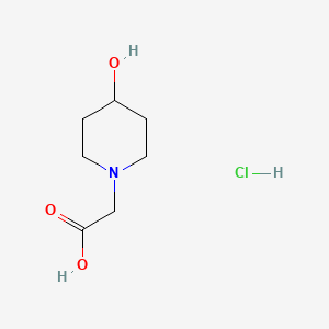 molecular formula C7H14ClNO3 B1463227 2-(4-Hydroxypiperidin-1-yl)acetic acid hydrochloride CAS No. 1181544-77-3