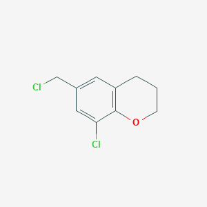 molecular formula C10H10Cl2O B1463229 8-chloro-6-(chloromethyl)-3,4-dihydro-2H-1-benzopyran CAS No. 1210194-86-7