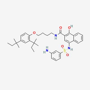 2-Naphthalenecarboxamide, 4-[[(3-aminophenyl)sulfonyl]amino]-N-[4-[2,4-bis(1,1-dimethylpropyl)phenoxy]butyl]-1-hydroxy-