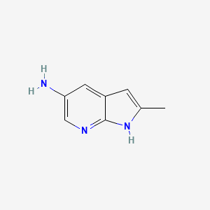 molecular formula C8H9N3 B1463245 2-甲基-1H-吡咯并[2,3-b]吡啶-5-胺 CAS No. 910818-29-0