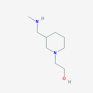 molecular formula C9H20N2O B1463259 2-{3-[(甲基氨基)甲基]哌啶-1-基}乙醇 CAS No. 915919-93-6