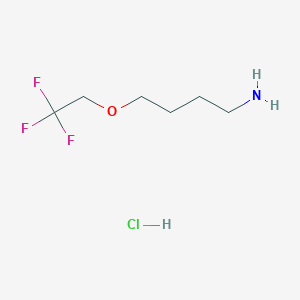 molecular formula C6H13ClF3NO B1463264 4-(2,2,2-Trifluoroethoxy)butan-1-amine hydrochloride CAS No. 1193389-27-3