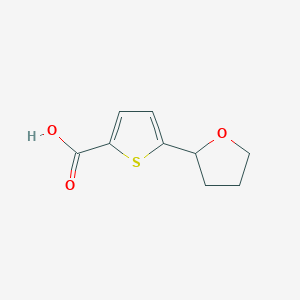 molecular formula C9H10O3S B1463265 5-(Tetrahydrofuran-2-YL)thiophene-2-carboxylic acid CAS No. 959237-71-9