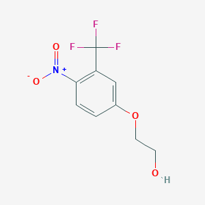 molecular formula C9H8F3NO4 B1463267 2-[4-Nitro-3-(trifluoromethyl)phenoxy]ethan-1-ol CAS No. 873453-82-8