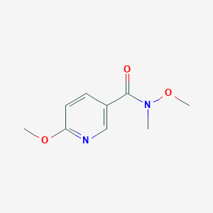 molecular formula C9H12N2O3 B1463268 N,6-dimethoxy-N-methylnicotinamide CAS No. 858600-08-5