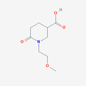 molecular formula C9H15NO4 B1463275 1-(2-甲氧基乙基)-6-氧代哌啶-3-羧酸 CAS No. 915920-08-0