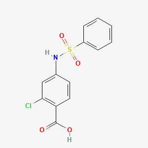 molecular formula C13H10ClNO4S B1463277 2-Chloro-4-[(phenylsulfonyl)amino]benzoic acid CAS No. 1269090-87-0