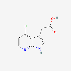 molecular formula C9H7ClN2O2 B1463278 2-(4-Chloro-1H-pyrrolo[2,3-B]pyridin-3-YL)acetic acid CAS No. 1060794-98-0