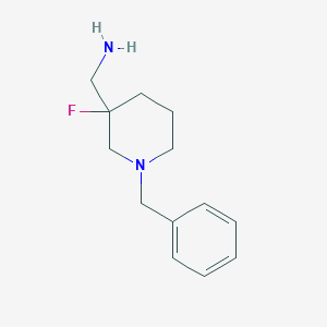 molecular formula C13H19FN2 B1463287 (1-Benzyl-3-fluoro-3-piperidyl)methanamine CAS No. 1185749-68-1