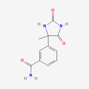 molecular formula C11H11N3O3 B1463293 3-(4-Methyl-2,5-dioxoimidazolidin-4-yl)benzamide CAS No. 1251924-97-6