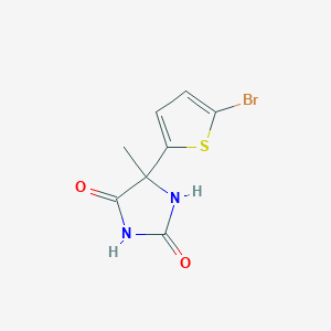 molecular formula C8H7BrN2O2S B1463294 5-(5-溴噻吩-2-基)-5-甲基咪唑烷二酮-2,4-二酮 CAS No. 92046-06-5