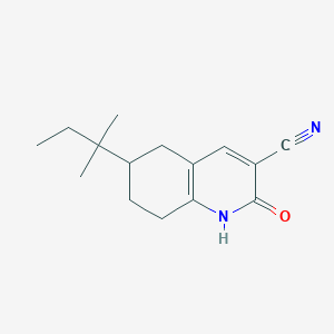 molecular formula C15H20N2O B1463295 6-(2-Methylbutan-2-yl)-2-oxo-1,2,5,6,7,8-hexahydroquinoline-3-carbonitrile CAS No. 1258651-98-7