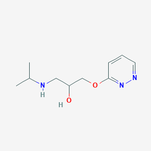 molecular formula C10H17N3O2 B14632957 1-[(Propan-2-yl)amino]-3-[(pyridazin-3-yl)oxy]propan-2-ol CAS No. 54189-83-2