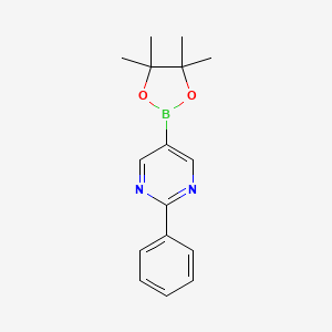 molecular formula C16H19BN2O2 B1463296 2-苯基-5-(4,4,5,5-四甲基-1,3,2-二氧杂硼环-2-基)嘧啶 CAS No. 1319255-85-0