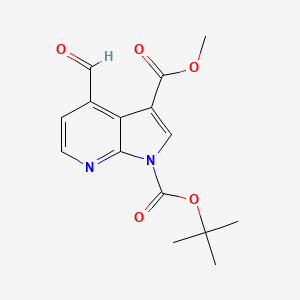 molecular formula C15H16N2O5 B1463299 1-tert-Butyl 3-methyl 4-formyl-1H-pyrrolo[2,3-b]pyridine-1,3-dicarboxylate CAS No. 1228666-48-5