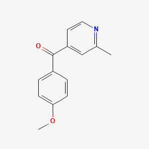 molecular formula C14H13NO2 B1463303 4-(4-甲氧基苯甲酰)-2-甲基吡啶 CAS No. 1187168-92-8