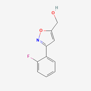 molecular formula C10H8FNO2 B1463307 (3-(2-Fluorophenyl)isoxazol-5-yl)methanol CAS No. 953046-62-3