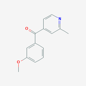 molecular formula C14H13NO2 B1463313 4-(3-甲氧基苯甲酰)-2-甲基吡啶 CAS No. 1187169-47-6