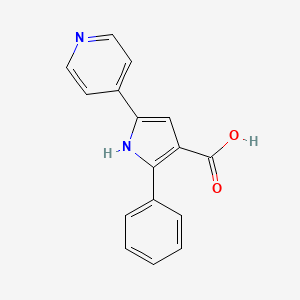molecular formula C16H12N2O2 B1463314 2-phenyl-5-pyridin-4-yl-1H-pyrrole-3-carboxylic acid CAS No. 951783-81-6
