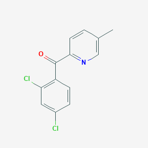 molecular formula C13H9Cl2NO B1463318 2-(2,4-Dichlorobenzoyl)-5-methylpyridine CAS No. 1187164-81-3