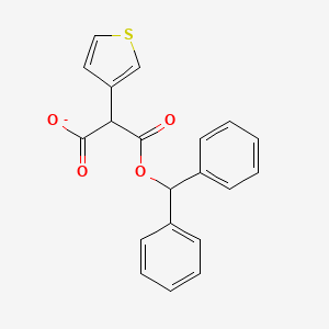 3-(Diphenylmethoxy)-3-oxo-2-(thiophen-3-yl)propanoate