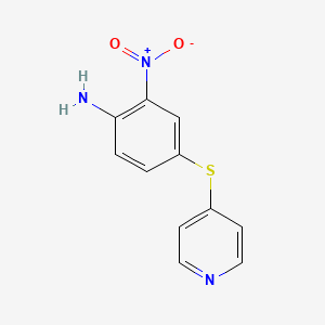 2-Nitro-4-[(pyridin-4-yl)sulfanyl]aniline