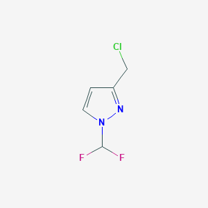 molecular formula C5H5ClF2N2 B1463322 3-(Chloromethyl)-1-(difluoromethyl)-1H-pyrazole CAS No. 1260659-01-5