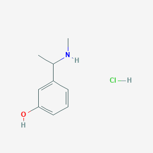 molecular formula C9H14ClNO B1463326 3-[1-(Methylamino)ethyl]phenol hydrochloride CAS No. 1269152-23-9