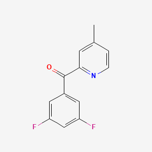 molecular formula C13H9F2NO B1463330 2-(3,5-Difluorobenzoyl)-4-methylpyridine CAS No. 1187167-05-0