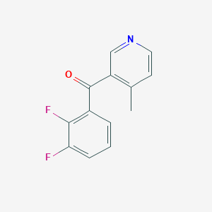 molecular formula C13H9F2NO B1463331 3-(2,3-Difluorobenzoyl)-4-methylpyridine CAS No. 1187168-34-8