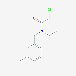 molecular formula C12H16ClNO B1463335 2-chloro-N-ethyl-N-[(3-methylphenyl)methyl]acetamide CAS No. 1182926-93-7
