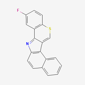 molecular formula C19H10FNS B14633386 Benzo(e)(1)benzothiopyrano(4,3-b)indole, 2-fluoro- CAS No. 52831-45-5