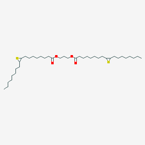 molecular formula C39H72O4S2 B14633419 Propane-1,3-diyl bis[8-(3-octylthiiran-2-yl)octanoate] CAS No. 54479-52-6